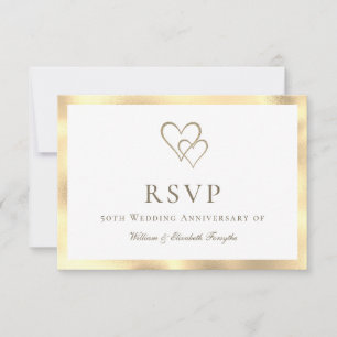 50th Golden Wedding Anniversary Response Card