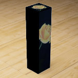 50th Golden Wedding Anniversary Rose Wine Box<br><div class="desc">Yellow Rose 50 Years of Marriage Anniversary Celebration.</div>