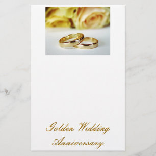50TH Golden Wedding Anniversary Stationery