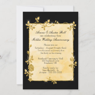 50th Golden Wedding Invitation