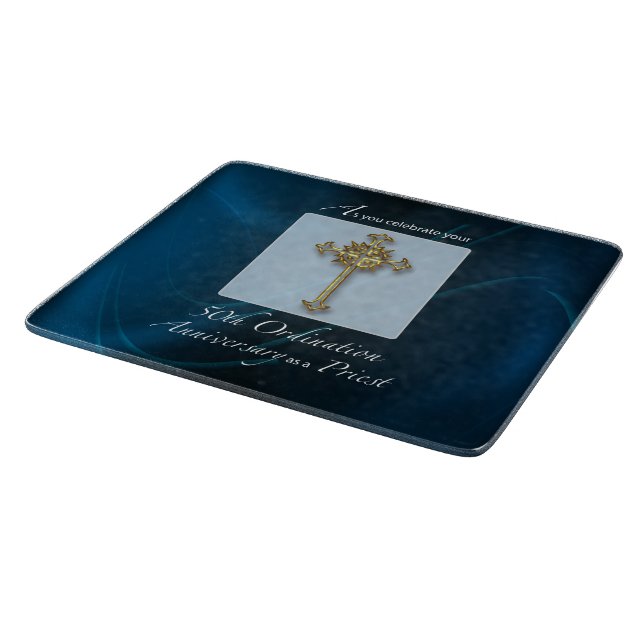50th Jubilee Ordination Anniversary of Priest Cutting Board (Corner)