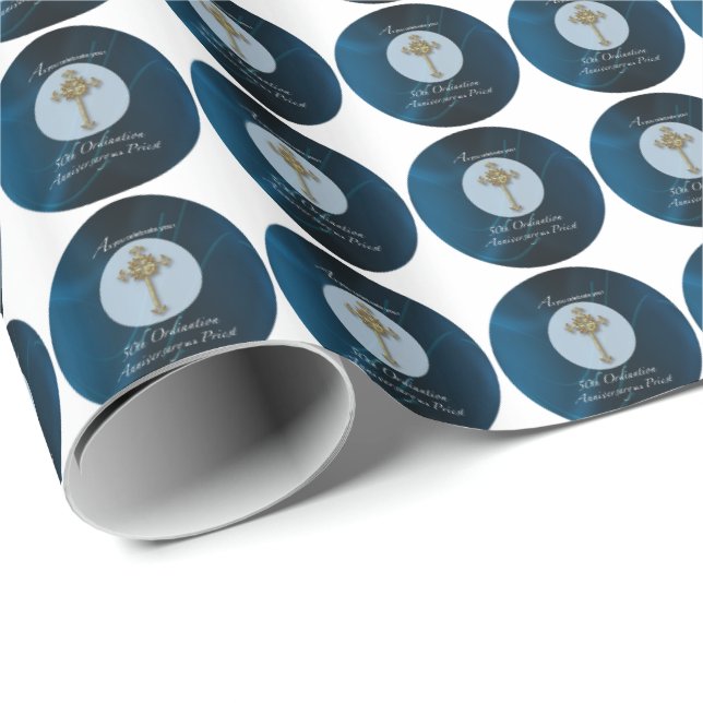 50th Jubilee Ordination Anniversary of Priest Wrapping Paper (Roll Corner)