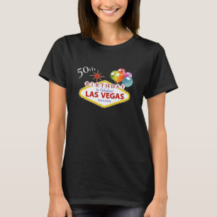 50th Las Vegas Birthday 3/4 Sleeve Raglan T-Shirt
