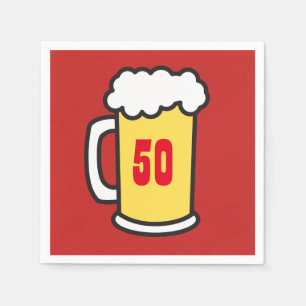 50th Milestone Birthday Party Beer Napkins