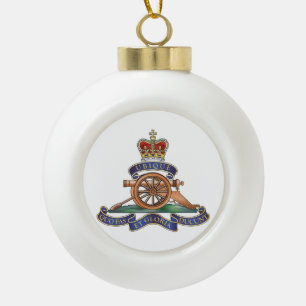 50th Missile Regiment Royal Artillery Ceramic Ball Christmas Ornament