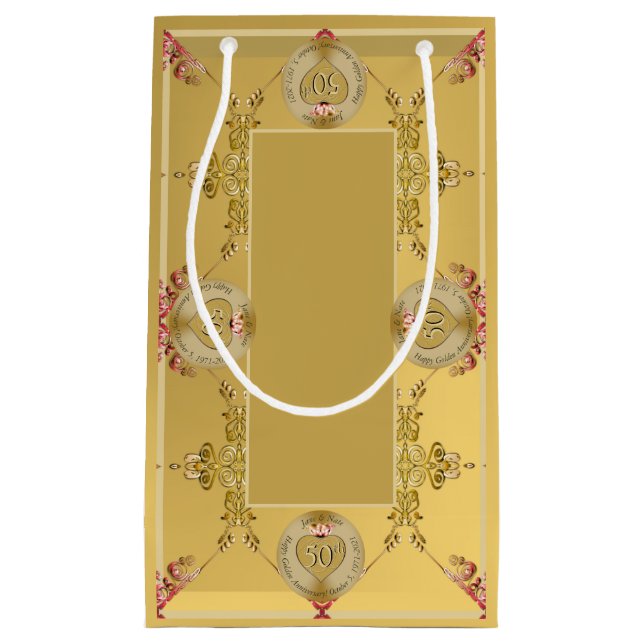 50th or 1st Wedding Anniversary Gift Bag (Front)