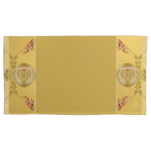 50th or 1st Wedding Anniversary Pillowcase