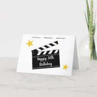 50th or Any Age Fun Movie Theme Birthday Greeting