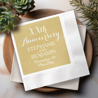 50th or Other Wedding Anniversary Personalised Napkin
