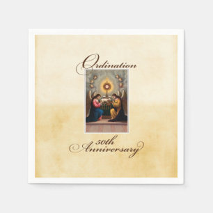 50th Ordination Anniversary Angels at Altar Napkin