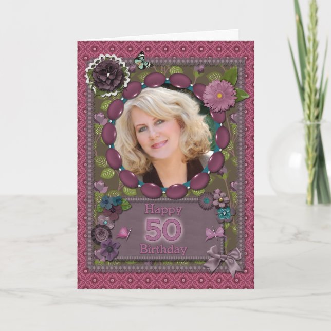 50th Photo card for a birthday (Front)