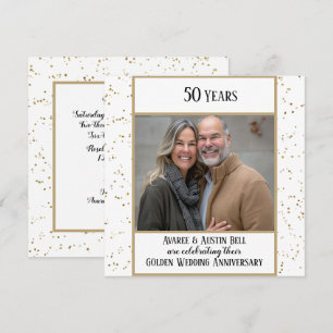 50th Photo Golden Wedding Invitation