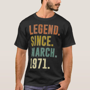 50th Retro Birthday Vintage Legend Since 1971 Pull T-Shirt