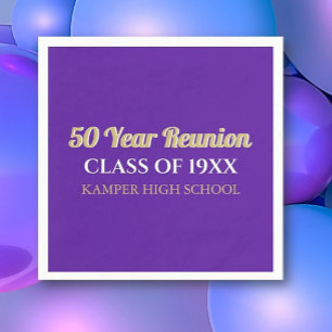 50th Reunion Fun! CUSTOM Reunion  Napkin