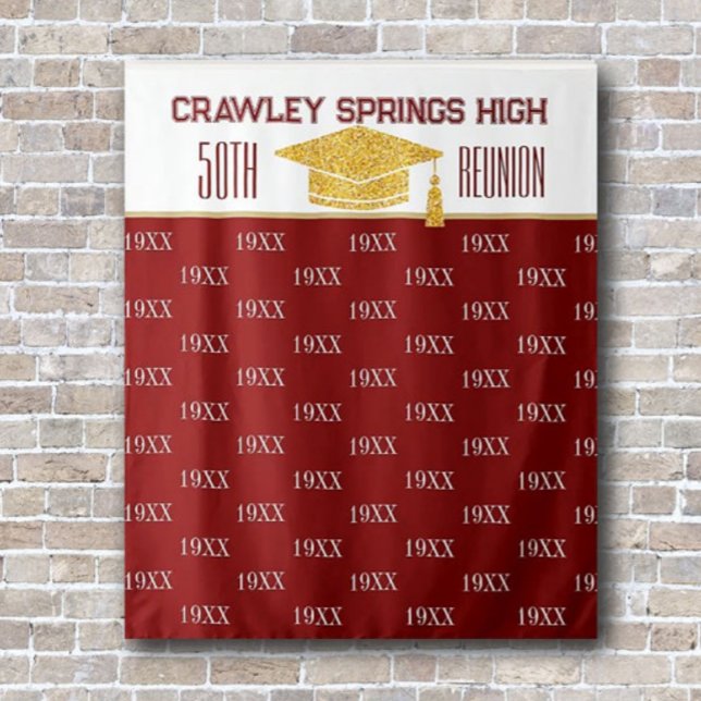 50th Reunion Pics!! Class Reunion Photo backdrop Tapestry (Creator Uploaded)