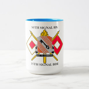 50TH SIGNAL BATTALION 35TH SIGNAL BRIGADE  Two-Tone COFFEE MUG