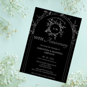 50th Silver (or Other ) Wedding Anniversary Invitation