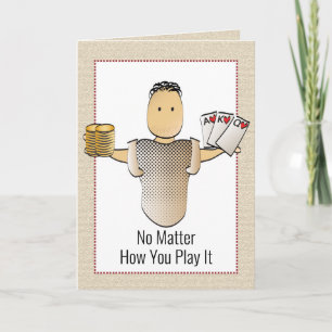 50th Snarky Poker Hand Gambling Birthday Card