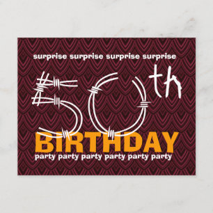 50th Surprise Birthday Contemporary Western V01 Invitation