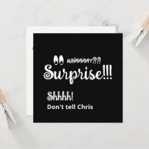 50th Surprise Birthday Party Fun Black White