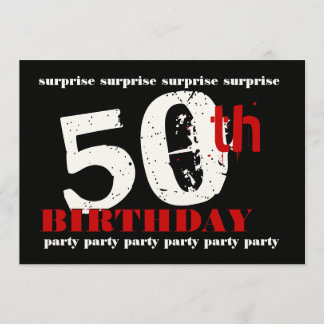 50th SURPRISE Birthday Party Invitation Template