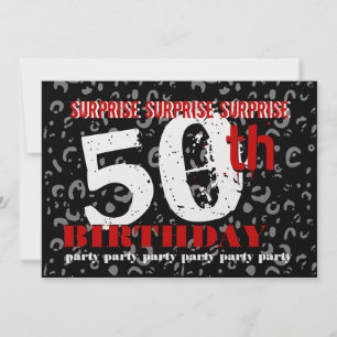 50th SURPRISE Birthday Party Invitation Template