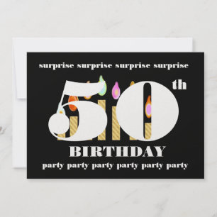 50th SURPRISE Birthday Party Invitation Template
