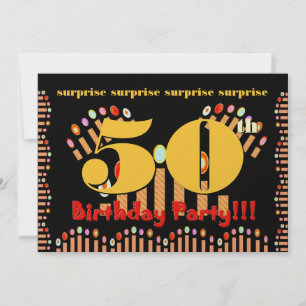 50th SURPRISE Birthday Party Invitation Template