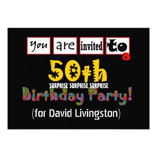 Surprise 50Th Birthday Invitation Templates Free 10