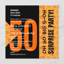 50th Surprise Diagonal Orange and Black V04