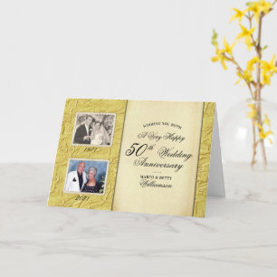 50th Wedding Anniversary 2 Photo Card