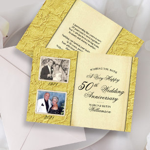 50th Wedding Anniversary 2 Photo Card