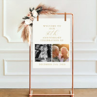 50th Wedding Anniversary 2 Photo Welcome Sign