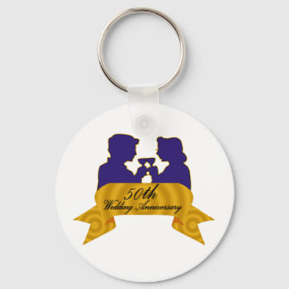 50th wedding anniversary 2t key ring