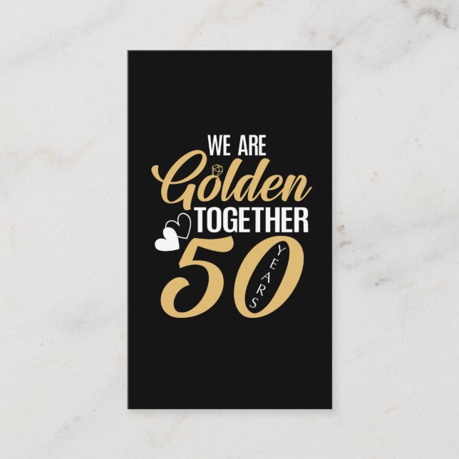 50th Wedding Anniversary 50 Years Golden Couple Business Card (Front)
