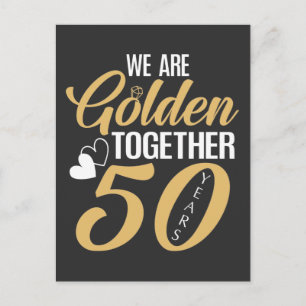 50th Wedding Anniversary 50 Years Golden Couple Postcard