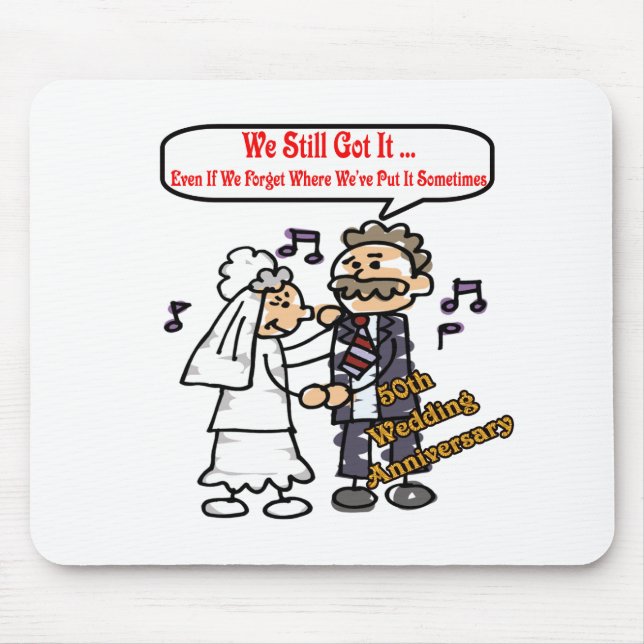 50th wedding anniversary 6t mouse mat (Front)