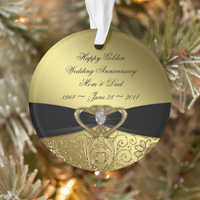 50th Wedding Anniversary Acrylic Ornament (Tree)