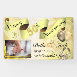 50th Wedding Anniversary Banner With Photo