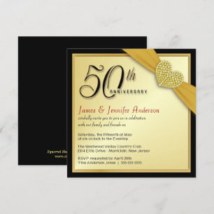 50th Wedding Anniversary - Bargain Invitations