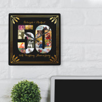 50th Wedding Anniversary Black and Gold Photo