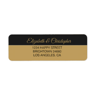 50th Wedding Anniversary Black Gold Address