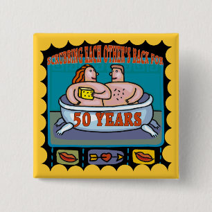 50th Wedding Anniversary Button