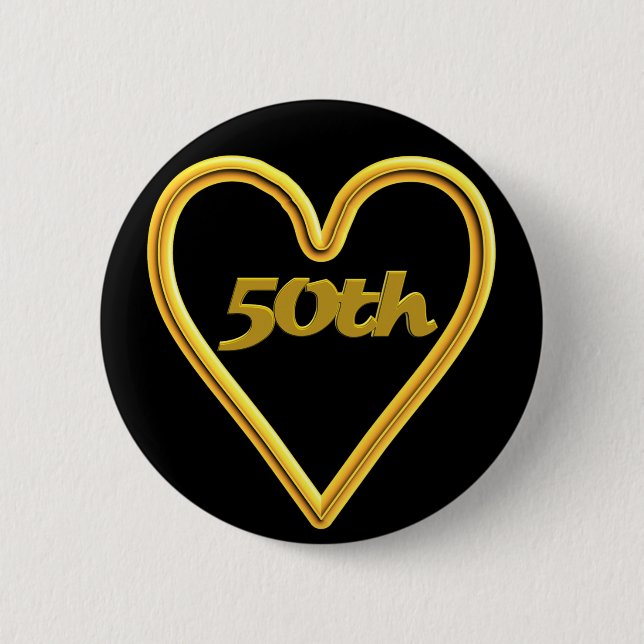 50th Wedding Anniversary Button (Front)