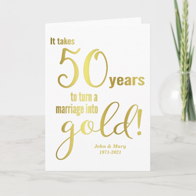 50th Wedding Anniversary Card (Front)