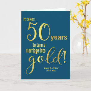 50th Wedding Anniversary Card