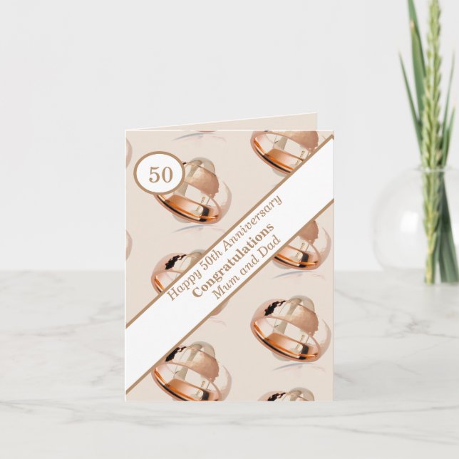 50th Wedding Anniversary  Card (Front)