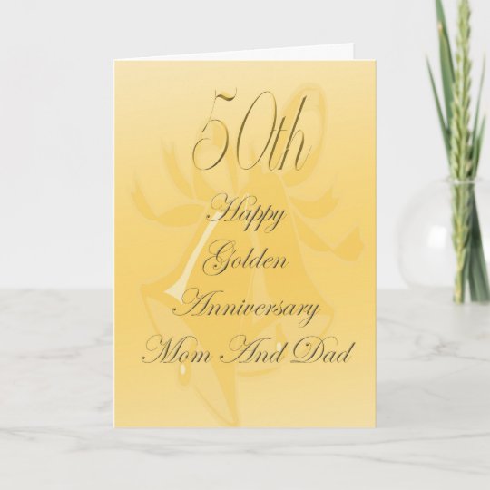 50th Wedding Anniversary Card For Mum And Dad Zazzle Co Uk