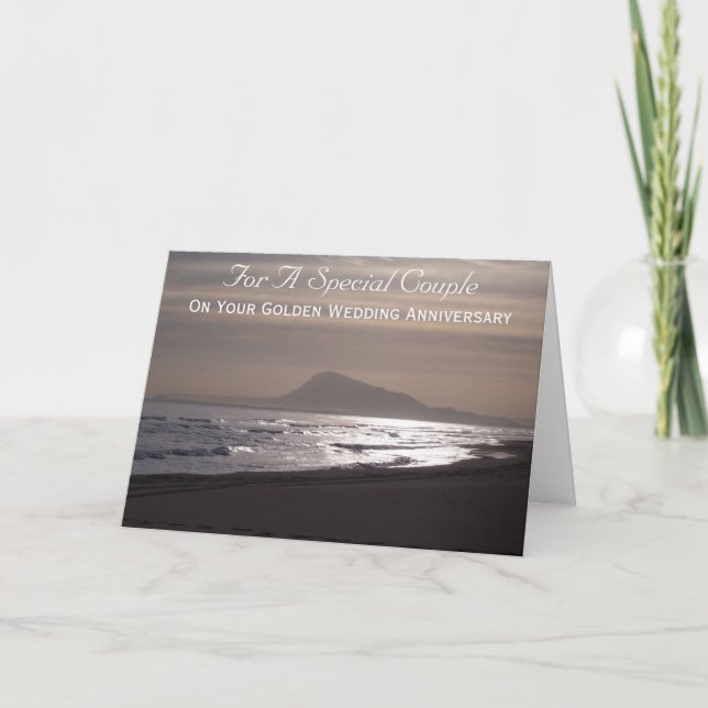 50th Wedding Anniversary Card Sunrise (Front)