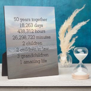 50th Wedding Anniversary Celebration Plaque